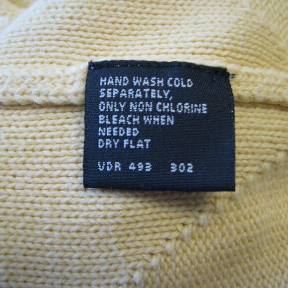 Men's Nautica V-Neck Yellow Sweater 100% Cotton Medium - Picture 6 of 8